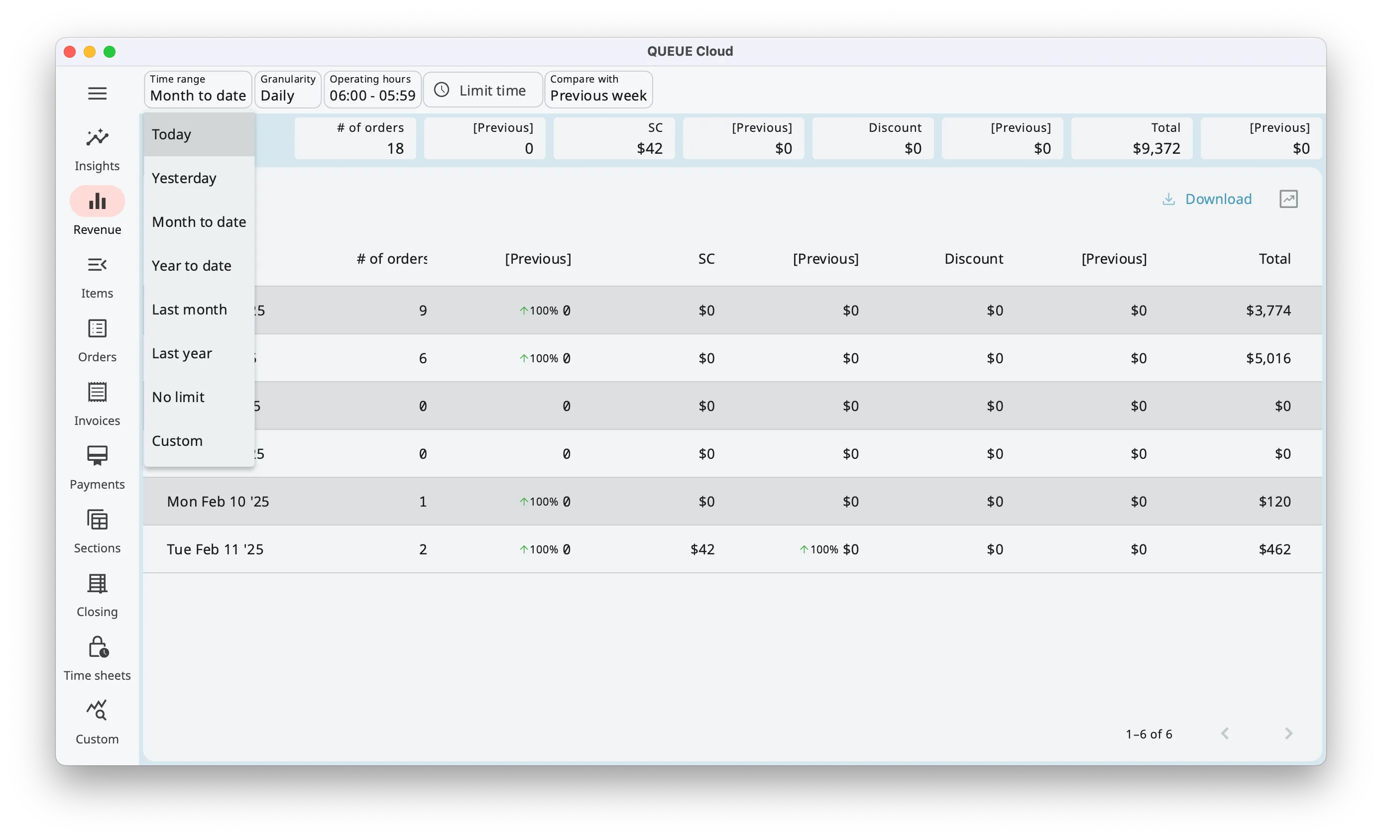 Range selector